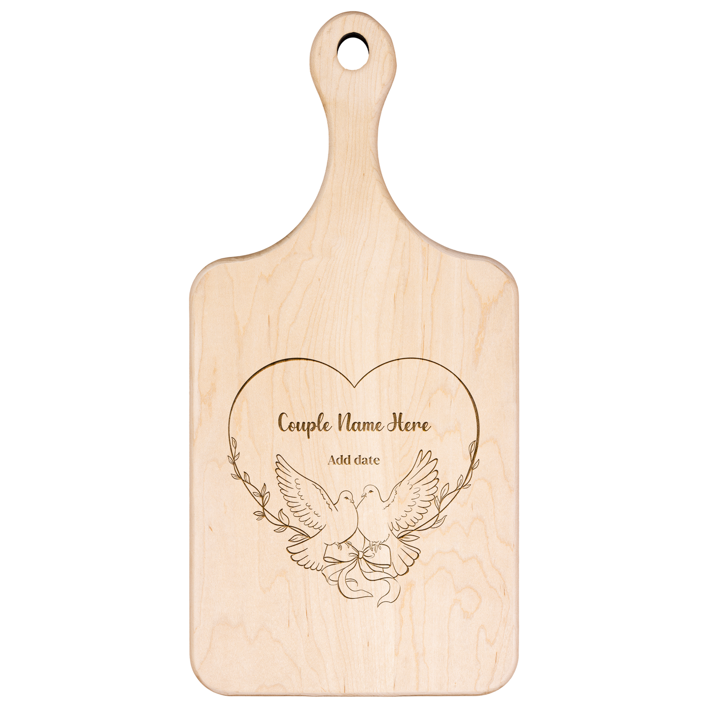 Personalized Hardwood Paddle Cutting Board| Customized Gift | Gift For Couples