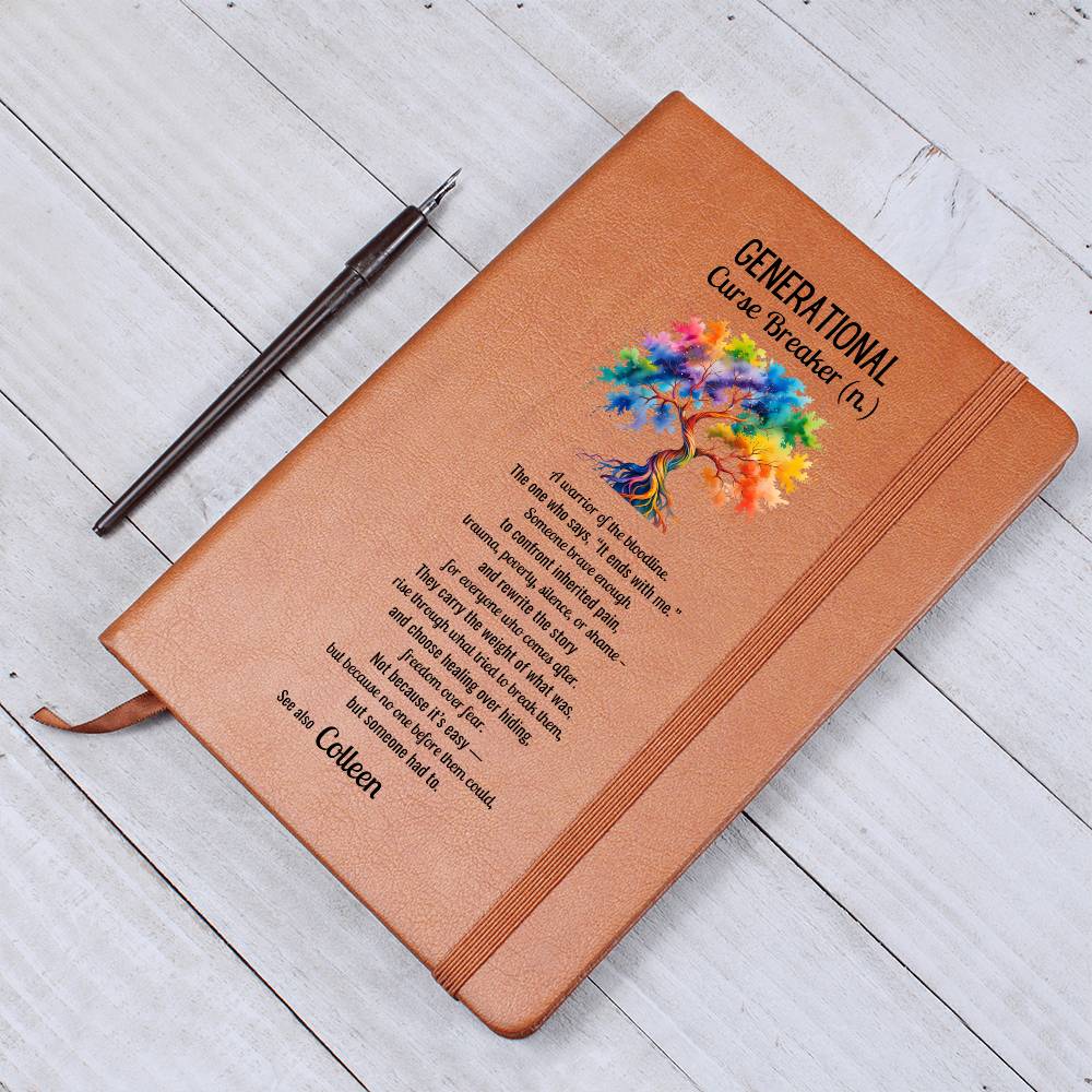 Personalized Leather Journal | Leather Journal | Generational Curse Breaker New Chapter | Next Chapter Affirmations Self-Care Journal