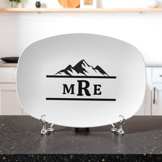 Personalized Gift Platter For Him | Mountain Scape BBQ Tray | Custom Tray For Dads Anniversary Wedding Boyfriend Platter