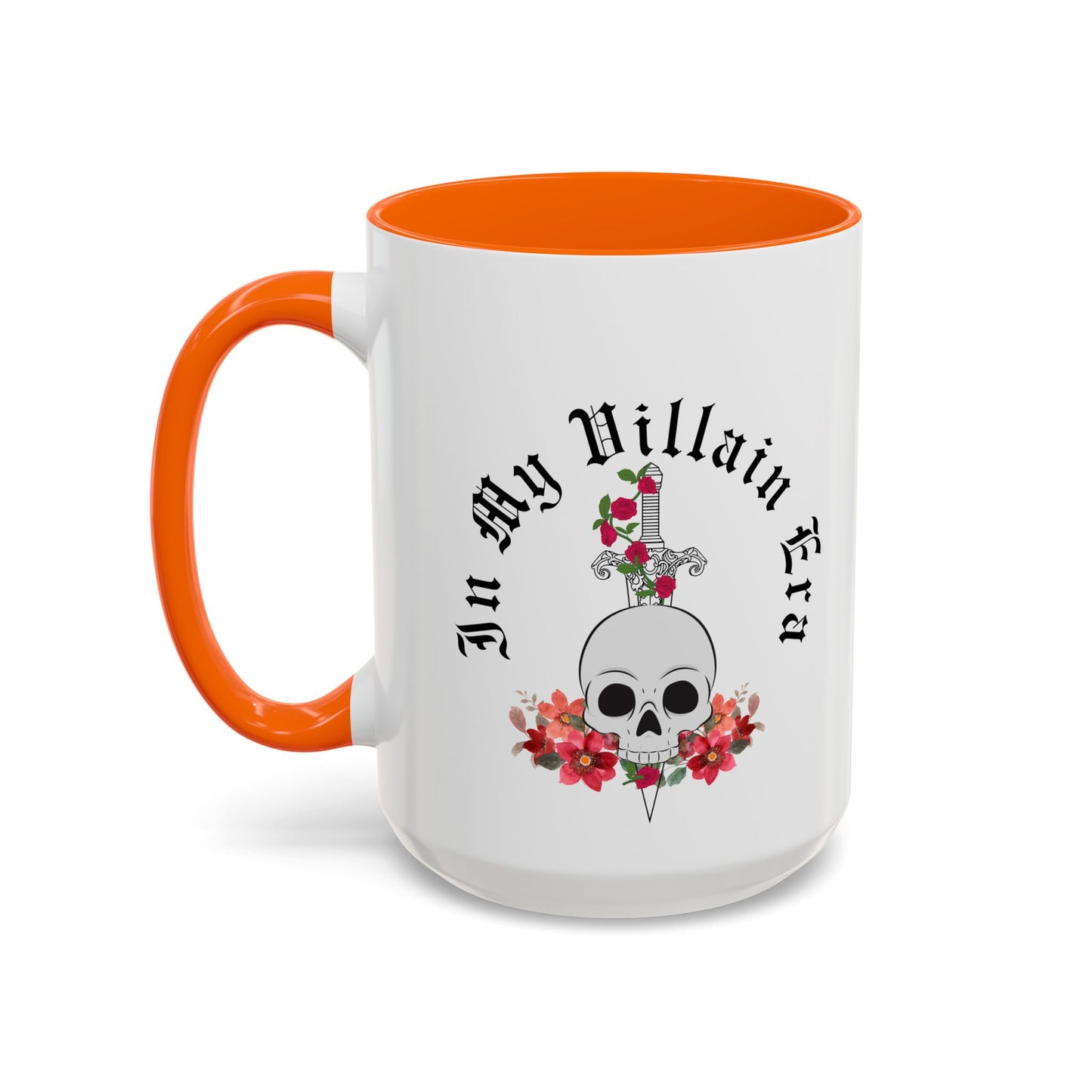 Cute In My Villain Era Mug | Villain Era | Decorative Roses with Skull Mug | Cute Villain Mug | 11oz Accent Mug | 15oz Accent Mug