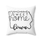 Home Sweet Home Iowa Decorative Pillow | Gift For Her | Home Decor | State Gift | Customized State Pillow