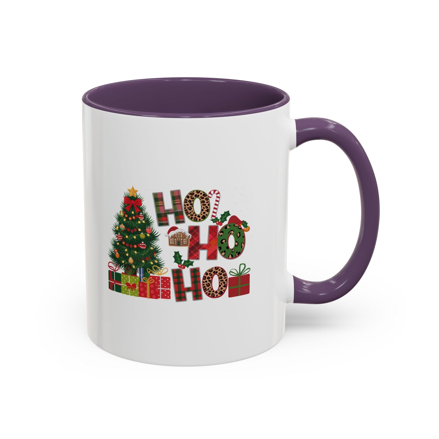 Ho Ho Ho Christmas Mug | Cute Christmas Tree Gift Mug | Christmas Gift | 11oz Accent Mug | 15oz Accent Mug