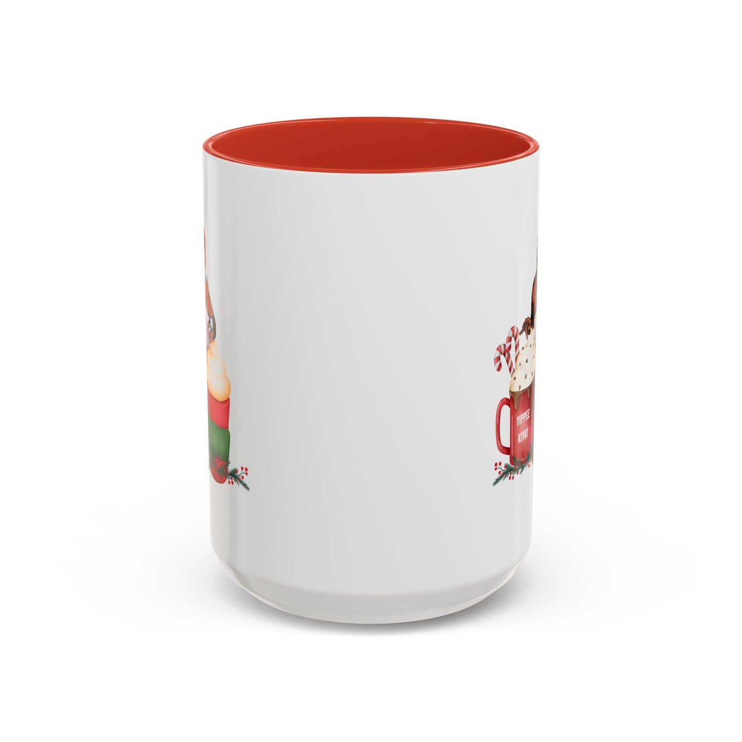 Cute Yippee Kiyay Nostalgic Movie Quote | Christmas Movie Fan Gift | Funny Christmas Gift| 1980s Nostalgia |11oz Accent Mug| 15oz Accent Mug