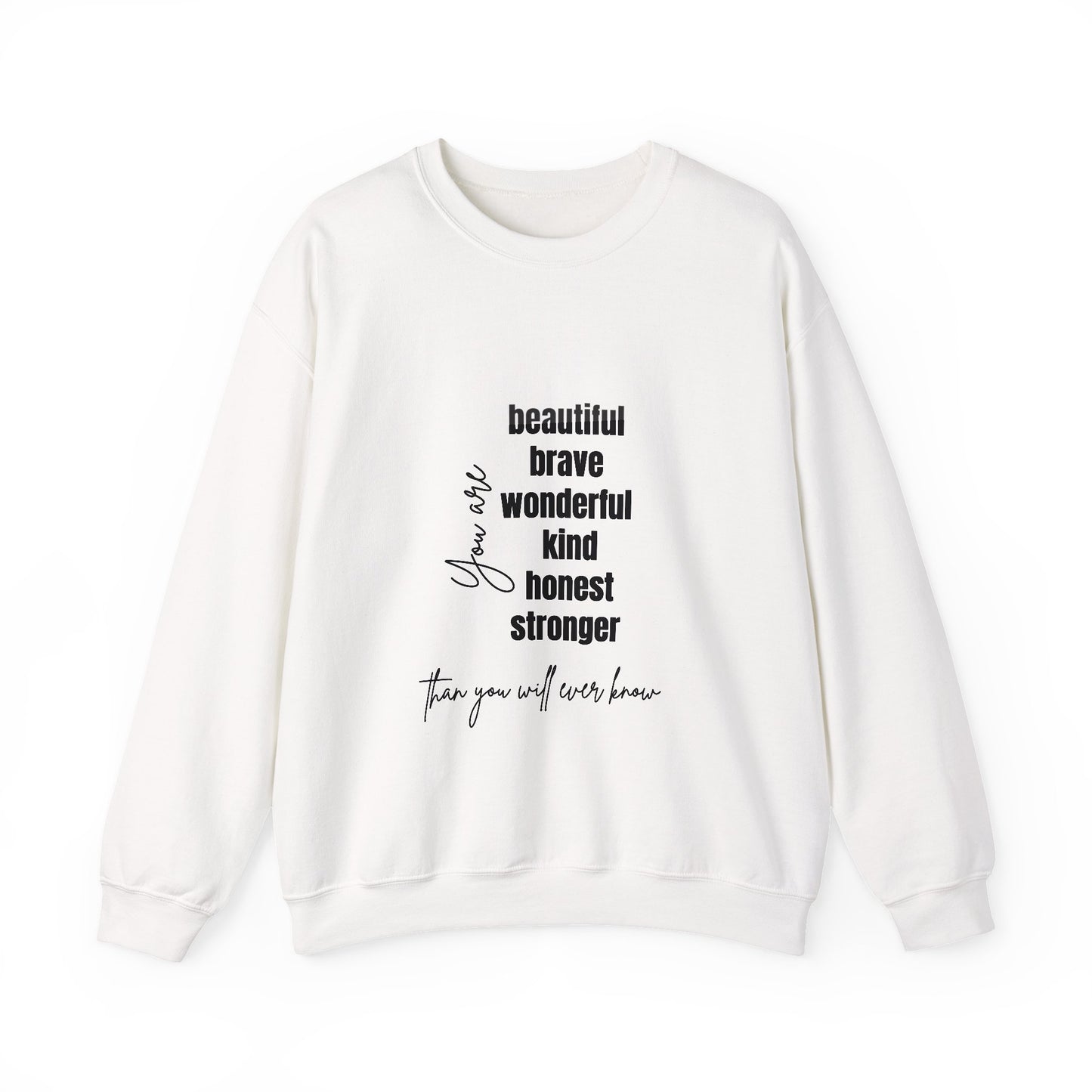 Brave Inspirational Quote Unisex Heavy Blend™ | Motivational Sweatshirt | Inspirational Gift | Gift For Her | Gift For Him