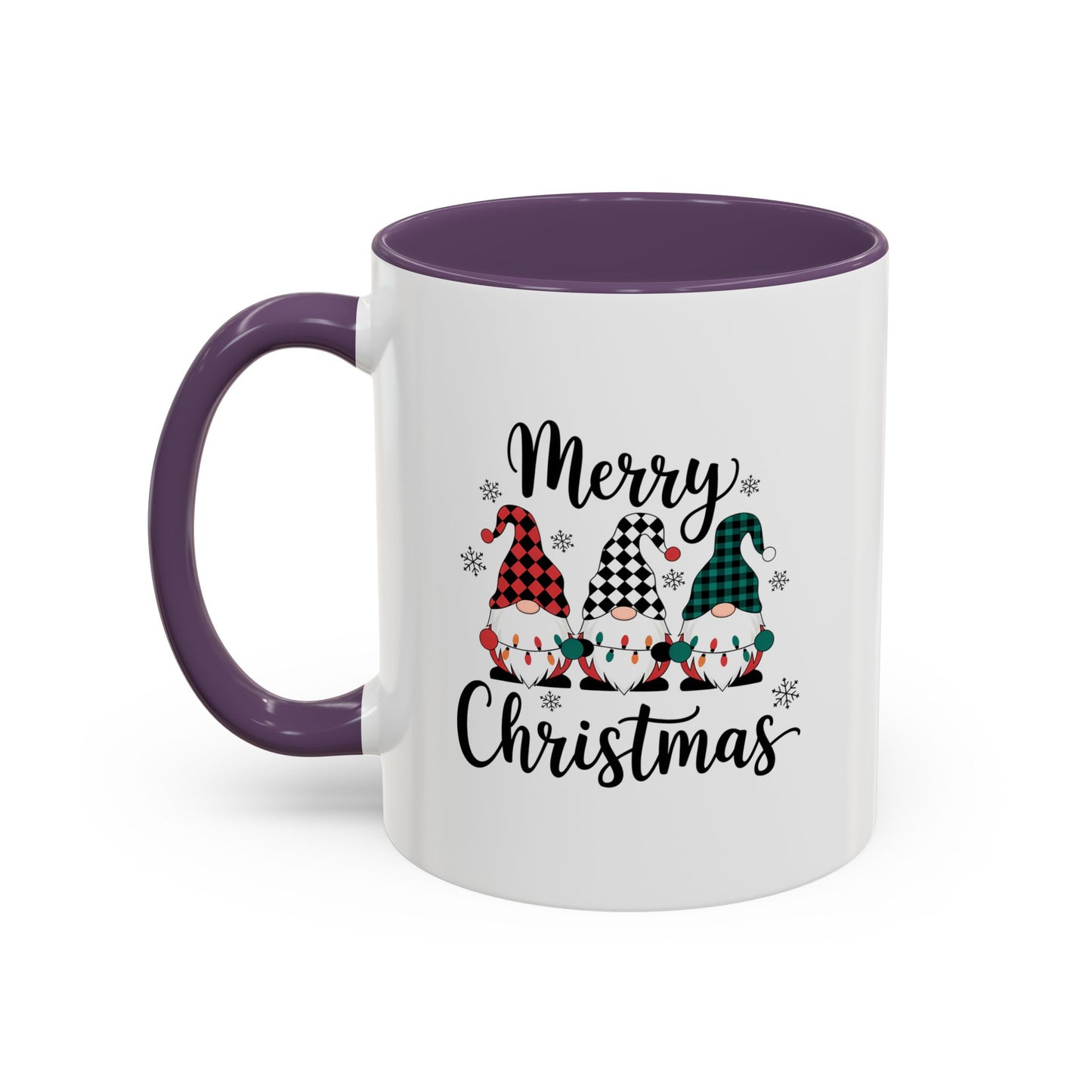 Cute Colorful Merry Christmas Elves In Colorful Hats | Christmas Mug | Christmas Gift | 11oz Accent Mug | 15oz Accent Mug