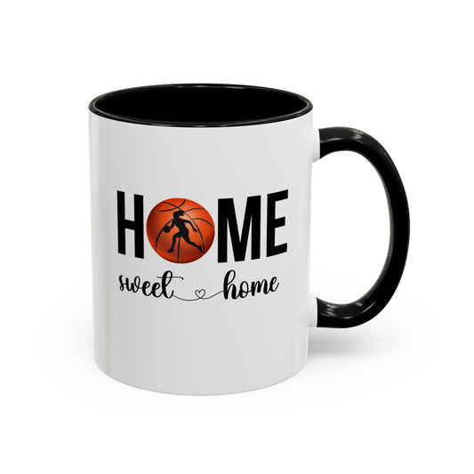 Female Basketball Player Mug | Home Sweet Home Mug | Sports Mug |11oz Accent Mug | 15oz Accent Mug | Gift Idea