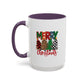 Colorful Merry Christmas Trees Mug | Christmas Mug | Christmas Gift | 11oz Accent Mug | 15oz Accent Mug