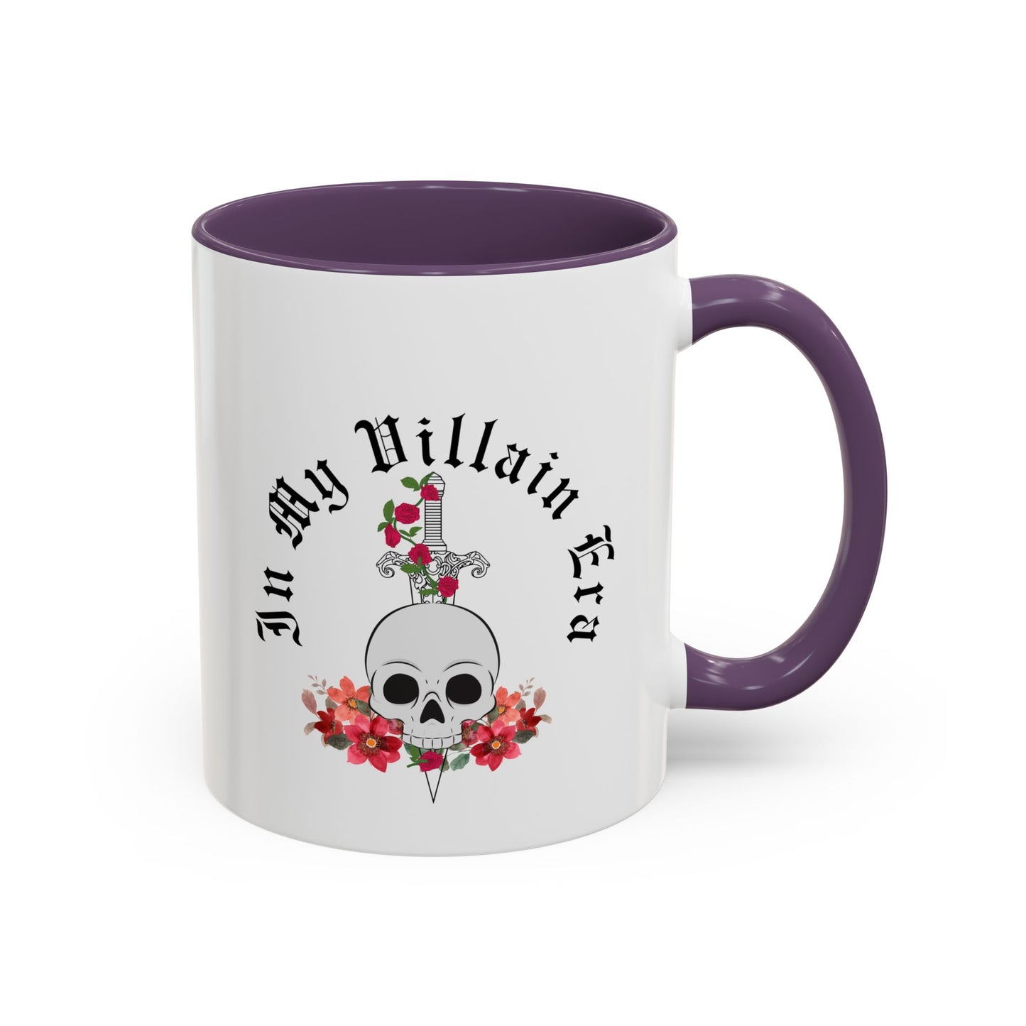Cute In My Villain Era Mug | Villain Era | Decorative Roses with Skull Mug | Cute Villain Mug | 11oz Accent Mug | 15oz Accent Mug
