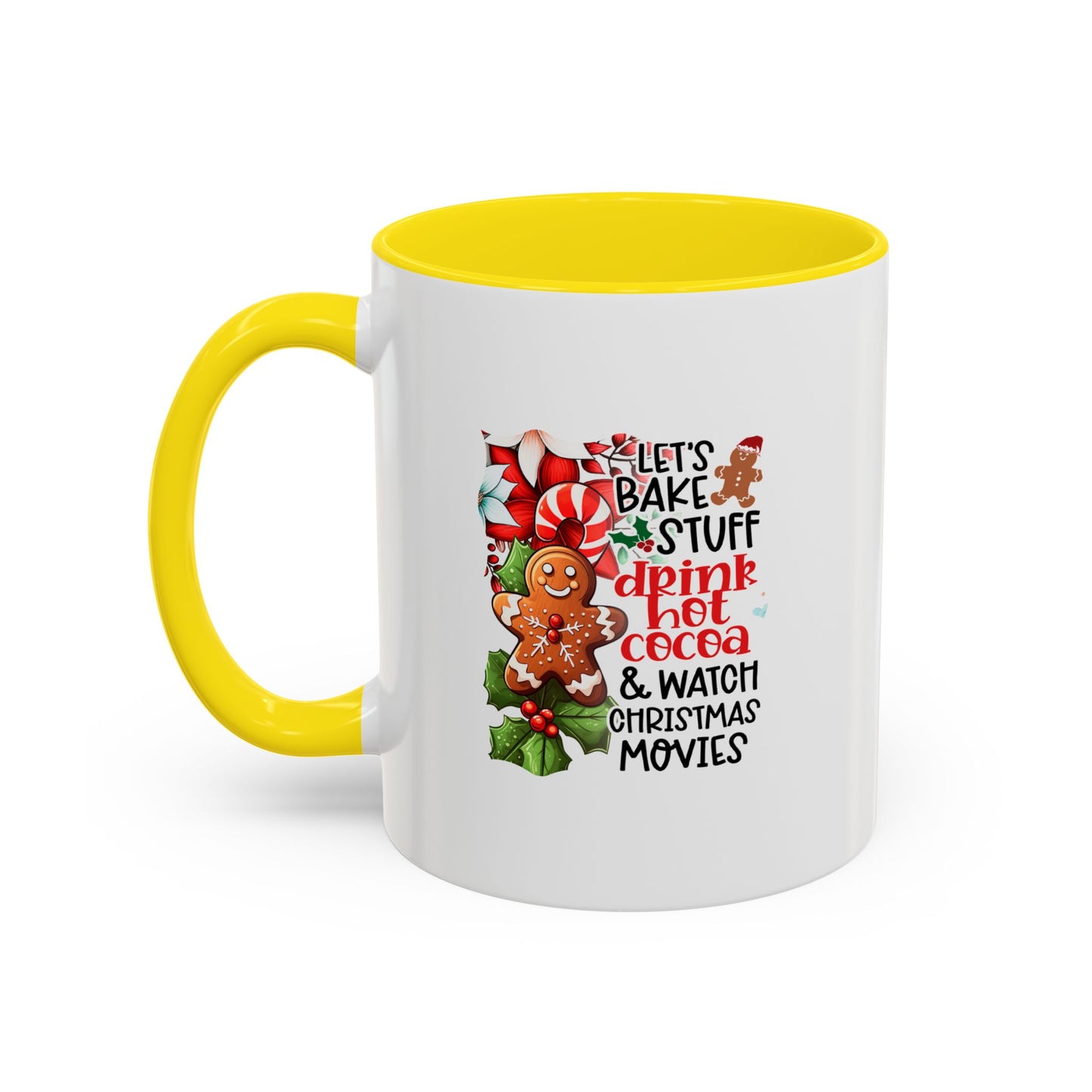 Cute Gingerbread Christmas Mug | Christmas Gift Idea | Christmas Movie Watching Mug | 11oz Accent Mug | 15oz Accent Mug | Gift Idea