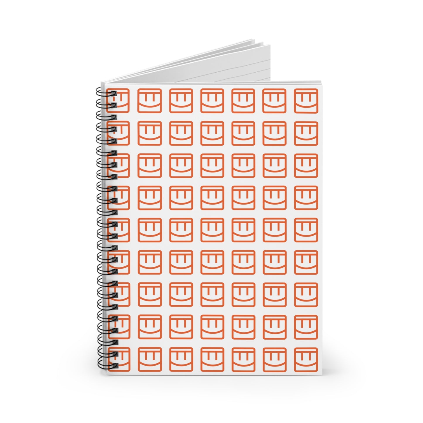 Madison Notebook Orange Smile Pattern Spiral Notebook — Ruled Journal for Notes & Planning