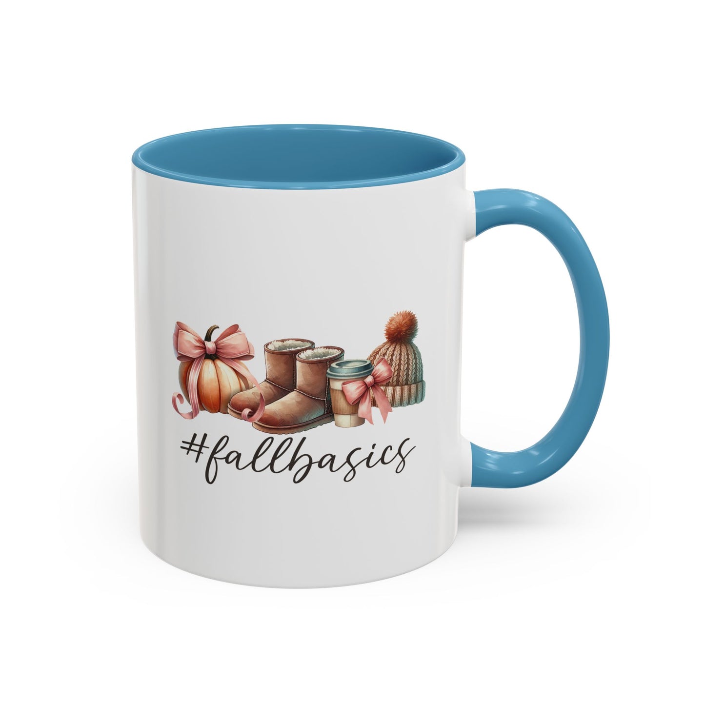 Fall Basics | Fall Lover's Mug | Pumpkin and Latte Mug | Fall Season Mug | Gift for Her | Fall Mug | 11oz Accent Mug | 15oz Accent Mug