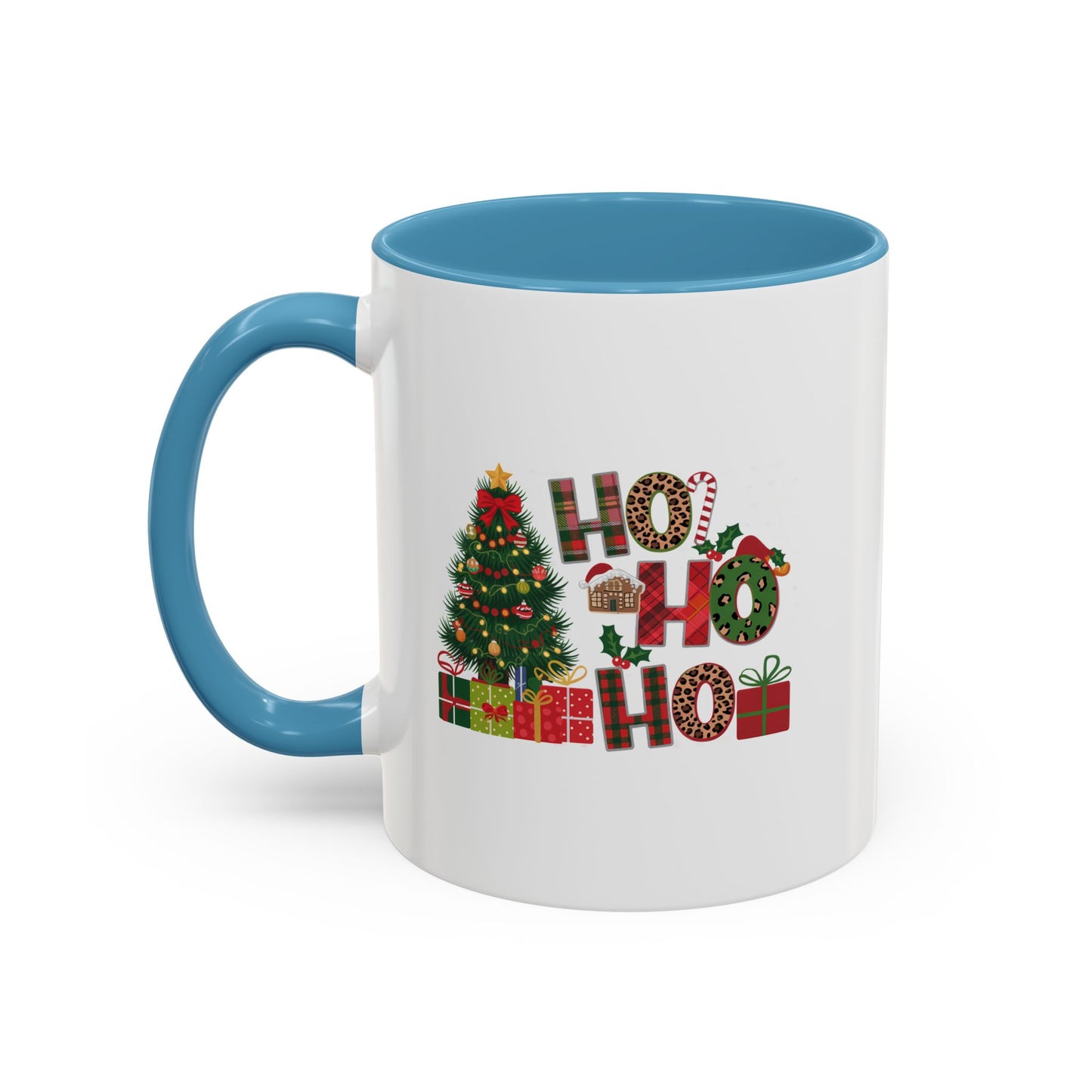 Ho Ho Ho Christmas Mug | Cute Christmas Tree Gift Mug | Christmas Gift | 11oz Accent Mug | 15oz Accent Mug