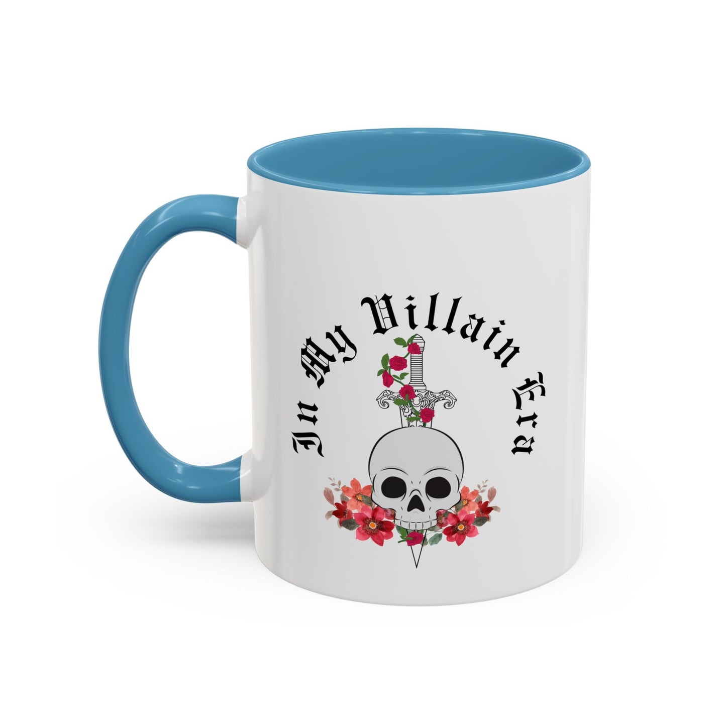 Cute In My Villain Era Mug | Villain Era | Decorative Roses with Skull Mug | Cute Villain Mug | 11oz Accent Mug | 15oz Accent Mug
