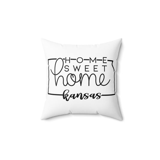 Home Sweet Home Kansas Decorative Pillow | Gift For Her | Home Decor | State Gift | Customized State Pillow
