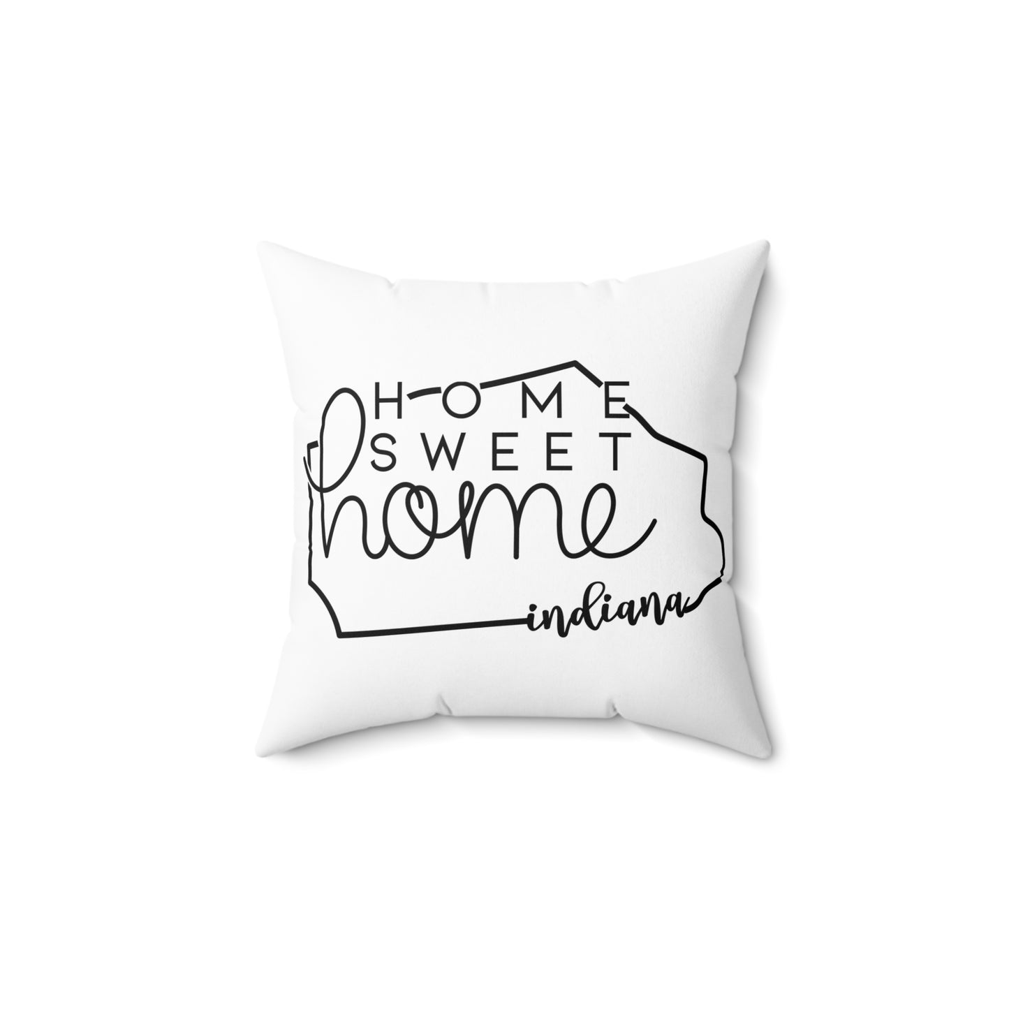 Home Sweet Home Indiana Decorative Pillow | Gift For Her | Home Decor | State Gift | Customized State Pillow