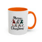 Cute Colorful Merry Christmas Elves In Colorful Hats | Christmas Mug | Christmas Gift | 11oz Accent Mug | 15oz Accent Mug