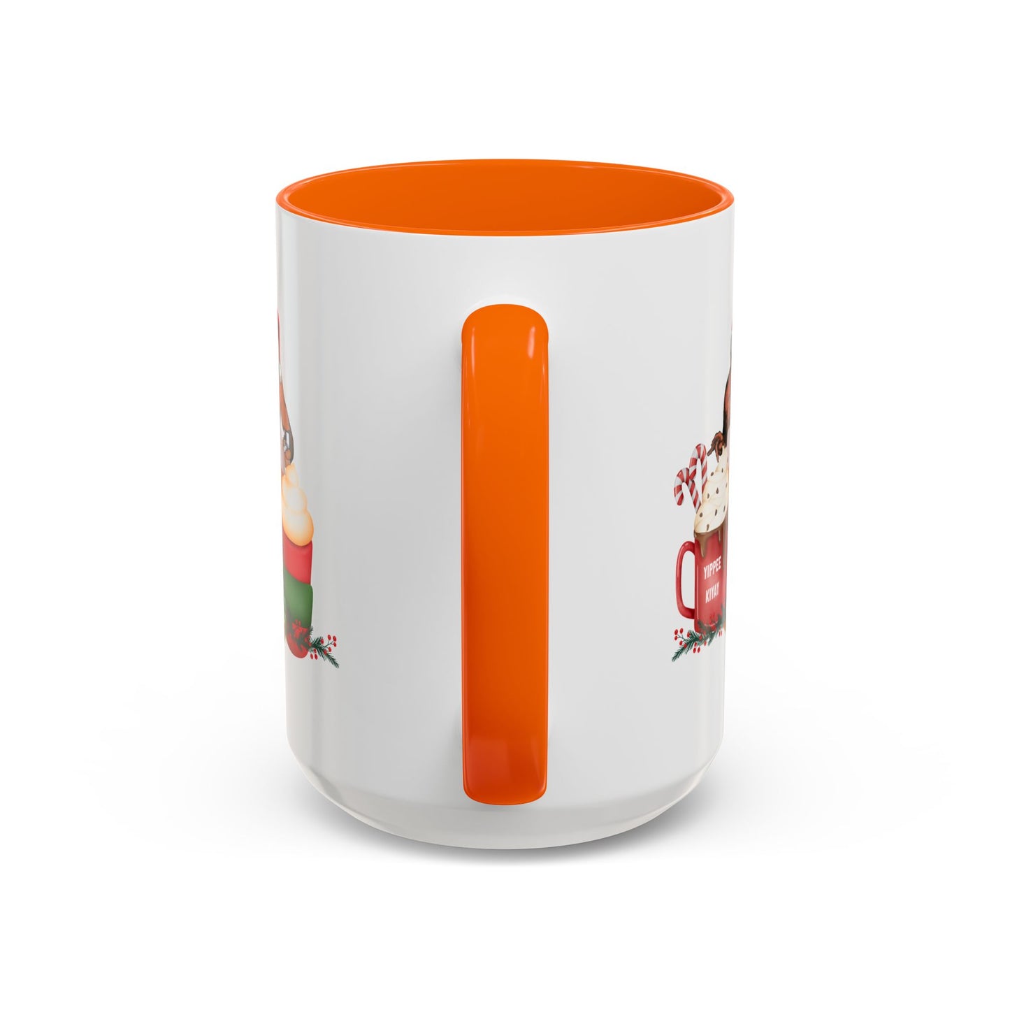 Cute Yippee Kiyay Nostalgic Movie Quote | Christmas Movie Fan Gift | Funny Christmas Gift| 1980s Nostalgia |11oz Accent Mug| 15oz Accent Mug