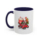 Red Christmas Truck Mug | Cute Gingerbread Man Mug | Christmas Gift Idea | 11oz Accent Mug | 15oz Accent Mug