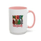 Colorful Merry Christmas Trees Mug | Christmas Mug | Christmas Gift | 11oz Accent Mug | 15oz Accent Mug