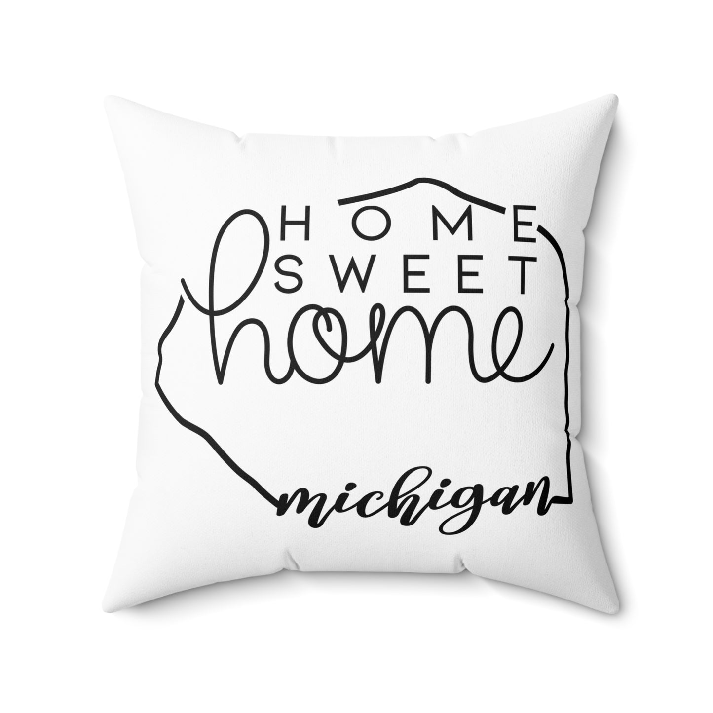 Home Sweet Home Michigan Decorative Pillow | Gift For Her | Home Decor | State Gift | Customized State Pillow