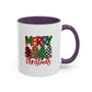 Colorful Merry Christmas Trees Mug | Christmas Mug | Christmas Gift | 11oz Accent Mug | 15oz Accent Mug