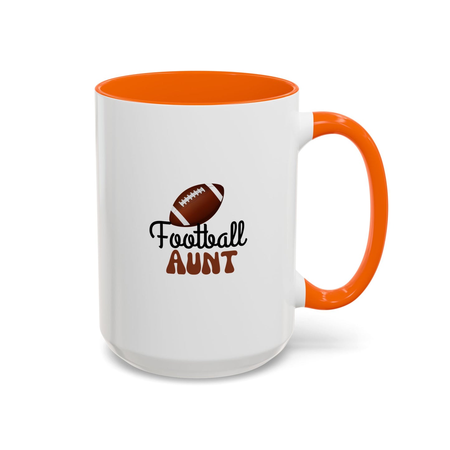 Football Aunt Mug | Sports Fan Gift | Favorite Aunt Gift | Funny Gift | 11oz Accent Mug | 15oz Accent Mug