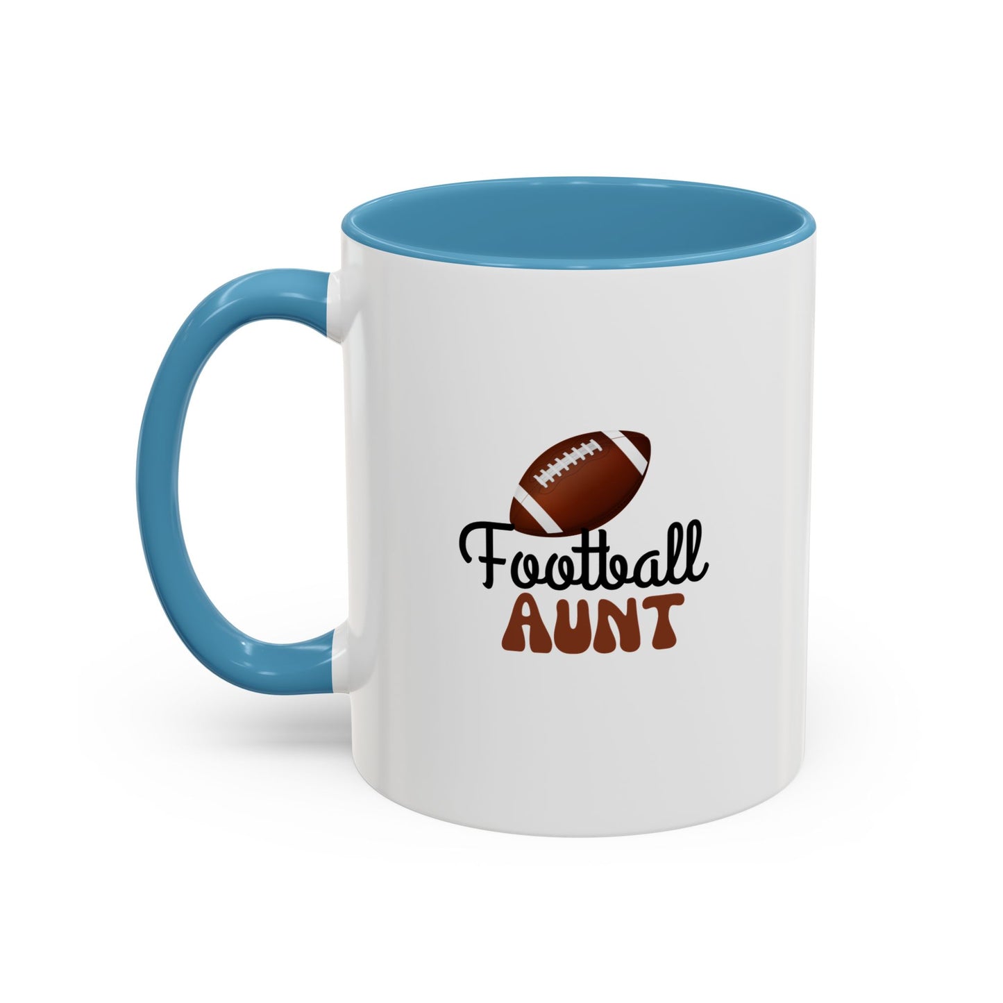 Football Aunt Mug | Sports Fan Gift | Favorite Aunt Gift | Funny Gift | 11oz Accent Mug | 15oz Accent Mug