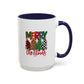Colorful Merry Christmas Trees Mug | Christmas Mug | Christmas Gift | 11oz Accent Mug | 15oz Accent Mug