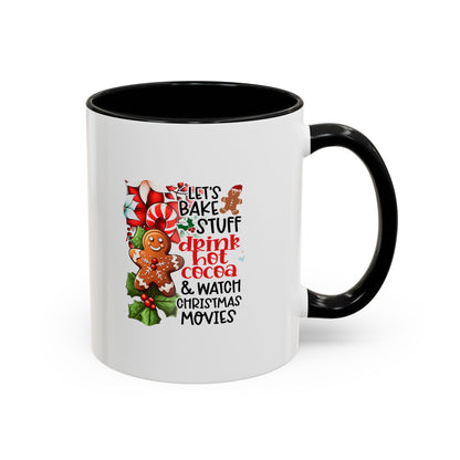 Cute Gingerbread Christmas Mug | Christmas Gift Idea | Christmas Movie Watching Mug | 11oz Accent Mug | 15oz Accent Mug | Gift Idea