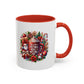 Cute Christmas Movie Watching Mug | Christmas Gift | Ceramic Christmas Gift | |11oz Accent Mug | 15oz Accent Mug