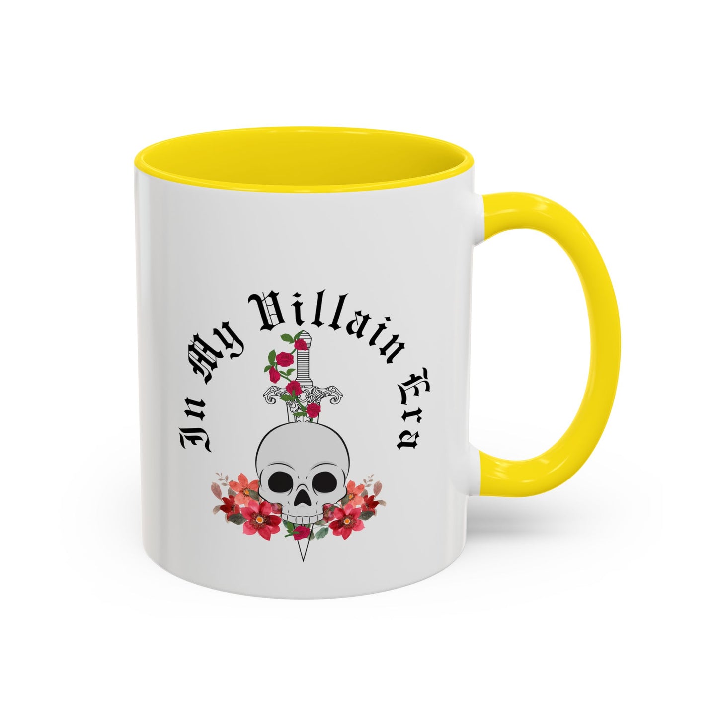 Cute In My Villain Era Mug | Villain Era | Decorative Roses with Skull Mug | Cute Villain Mug | 11oz Accent Mug | 15oz Accent Mug