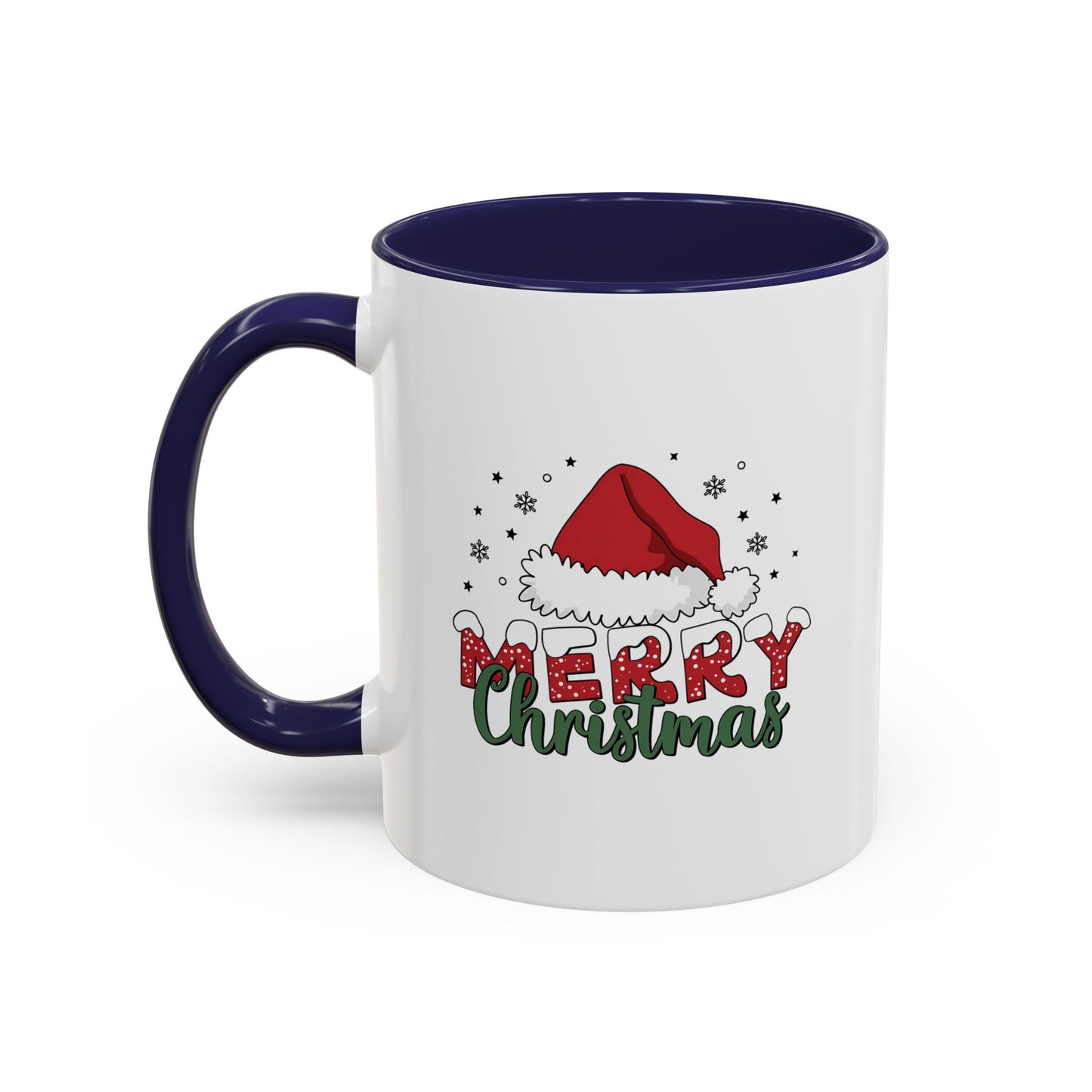 Merry Christmas Santa Hat | Cute Christmas Mug | Christmas Gift | 11oz Accent Mug | 15oz Accent Mug | Gift for Kids | Teen Gitf