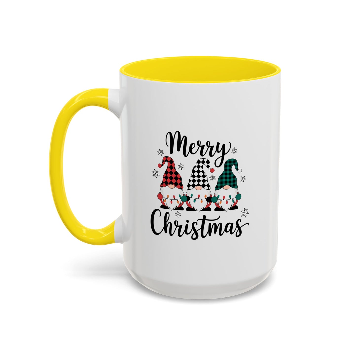 Cute Colorful Merry Christmas Elves In Colorful Hats | Christmas Mug | Christmas Gift | 11oz Accent Mug | 15oz Accent Mug