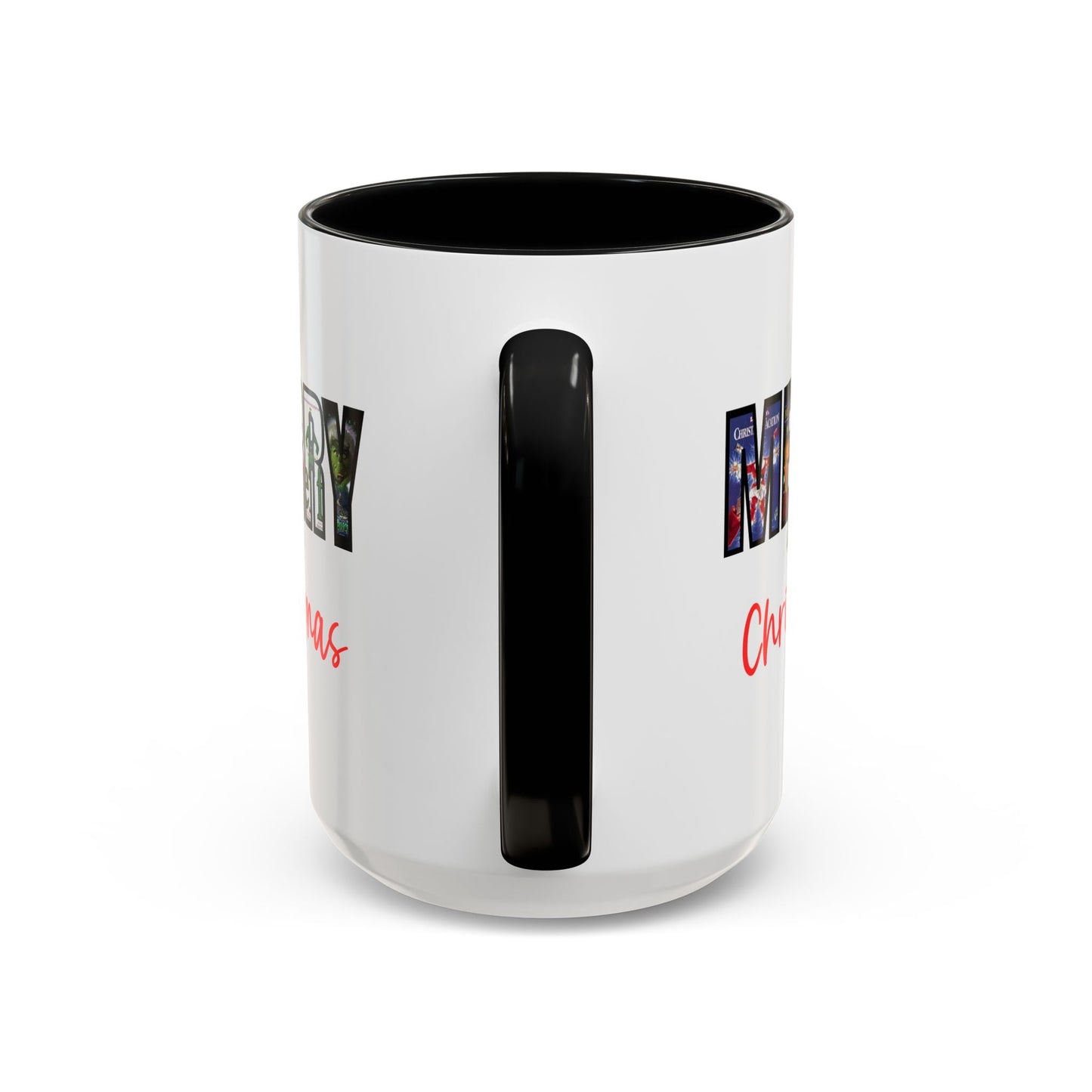 Cute Merry Christmas Nostalgic Holiday Movie Poster Mug | Christmas Gift | Christmas Bells | 11oz Accent Mug | 15oz