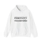 Surround Yourself With Positivity Plain Text Hoodie | Motivational Gift For Her | Inspirational Quote
