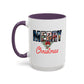 Merry Christmas Nostalgic Movie Poster Mug | 11oz | 15oz | Christmas Gift | Funny Christmas Gift | Accent Mug