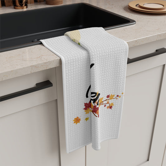 Halloween Cat Microfiber Tea Towel, Fall Decor, Kitchen Gift, Seasonal Towel, Scary Decor, Witchy Kitchen Accessory