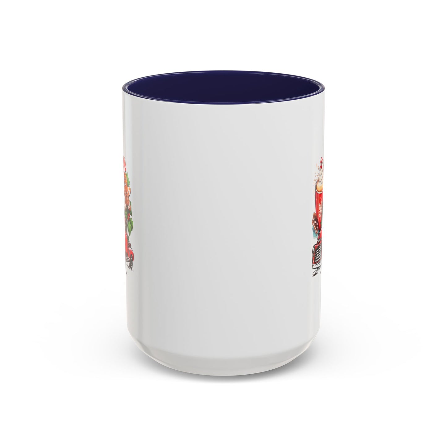 Red Christmas Truck Mug | Cute Gingerbread Man Mug | Christmas Gift Idea | 11oz Accent Mug | 15oz Accent Mug