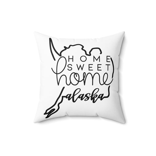 Home Sweet Home Alaska Decorative Pillow | Gift For Her | Home Decor | State Gift | Customized State Pillow