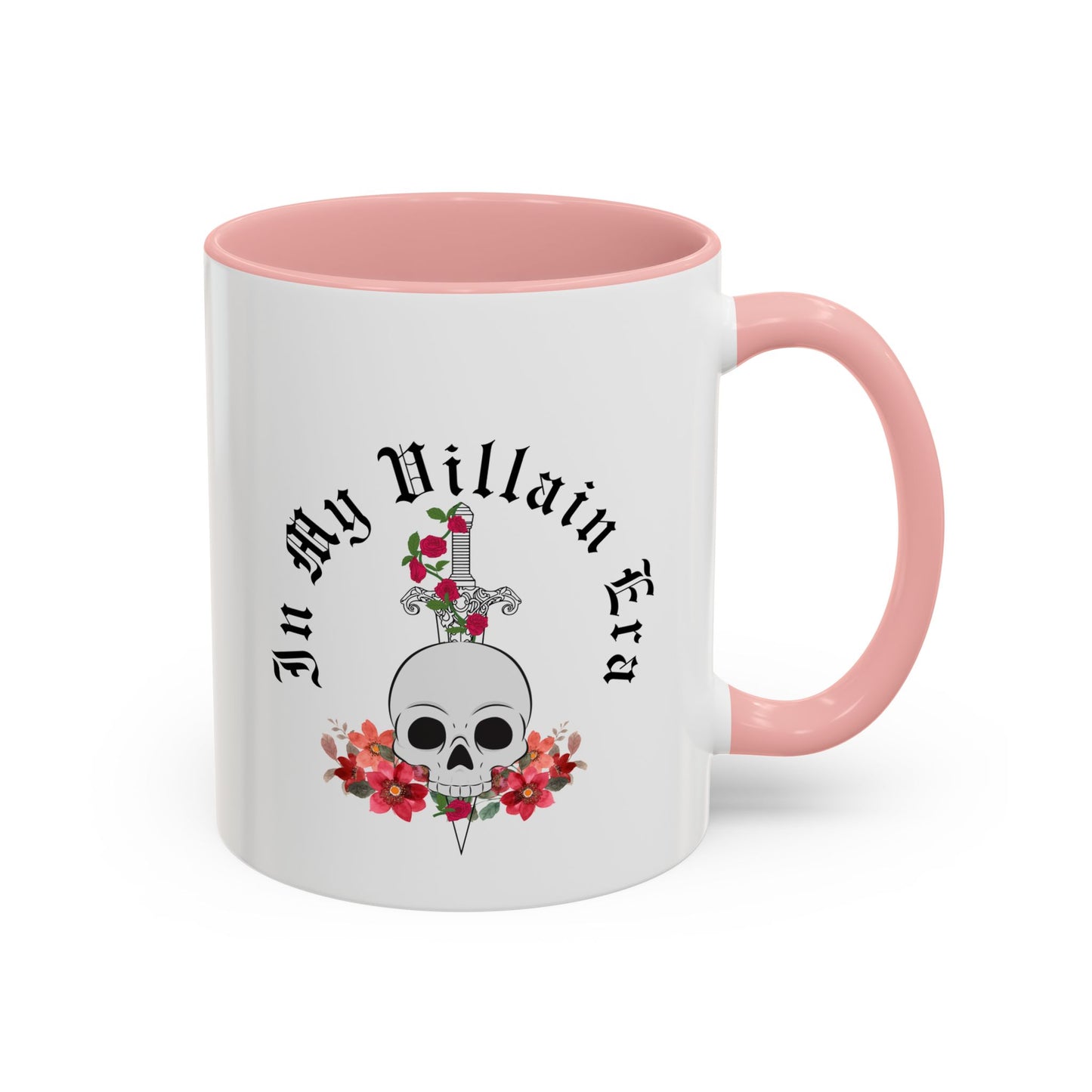 Cute In My Villain Era Mug | Villain Era | Decorative Roses with Skull Mug | Cute Villain Mug | 11oz Accent Mug | 15oz Accent Mug
