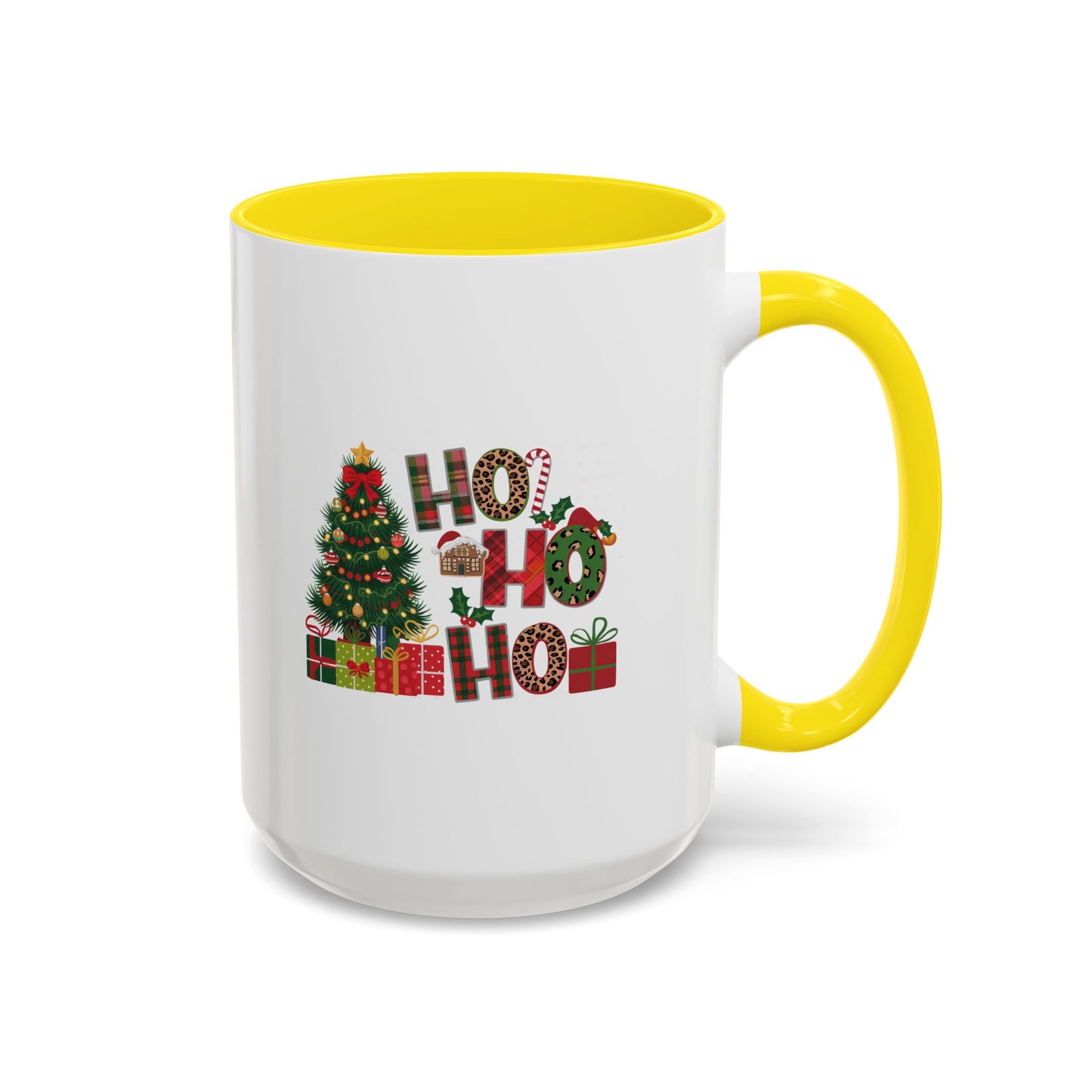 Ho Ho Ho Christmas Mug | Cute Christmas Tree Gift Mug | Christmas Gift | 11oz Accent Mug | 15oz Accent Mug