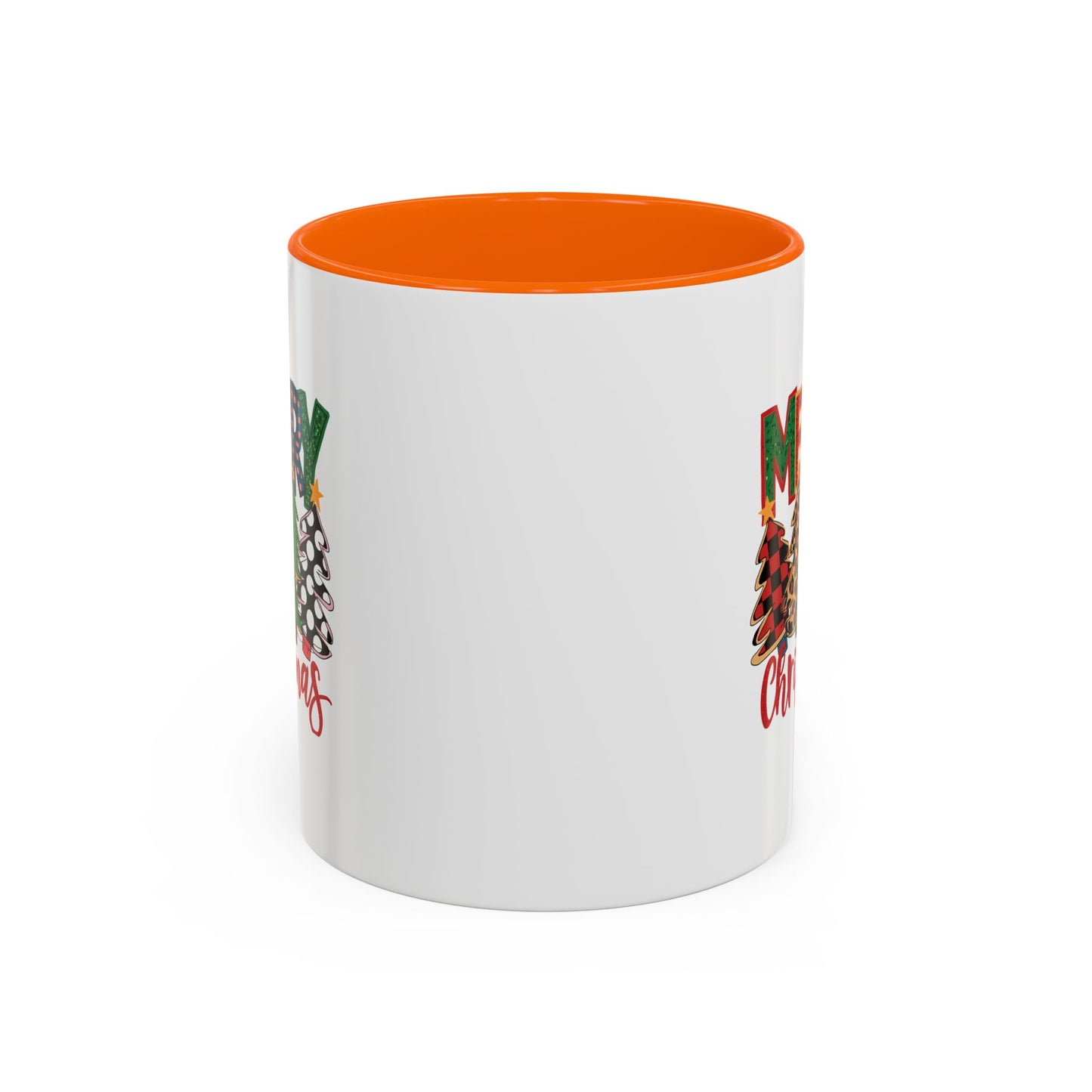 Colorful Merry Christmas Trees Mug | Christmas Mug | Christmas Gift | 11oz Accent Mug | 15oz Accent Mug