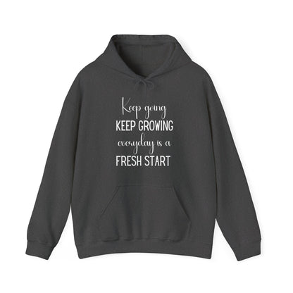 Keep Going Keep Growing Inspirational Unisex Hoodie | Motivational Gift For Her | Inspirational Quote