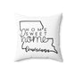 Home Sweet Home Louisiana Decorative Pillow | Gift For Her | Home Decor | State Gift | Customized State Pillow
