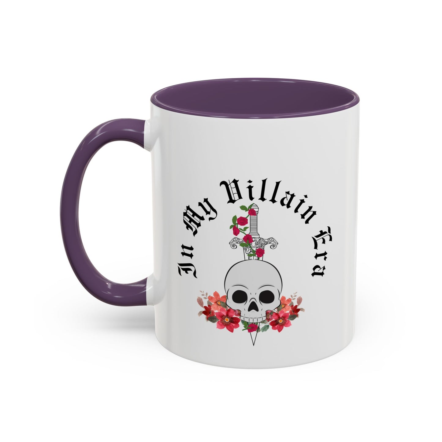 Cute In My Villain Era Mug | Villain Era | Decorative Roses with Skull Mug | Cute Villain Mug | 11oz Accent Mug | 15oz Accent Mug