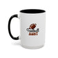 Football Aunt Mug | Sports Fan Gift | Favorite Aunt Gift | Funny Gift | 11oz Accent Mug | 15oz Accent Mug