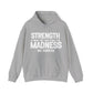 Strength and Madness Quote Hoodie | Motivational Gift For Her | Inspirational Quote