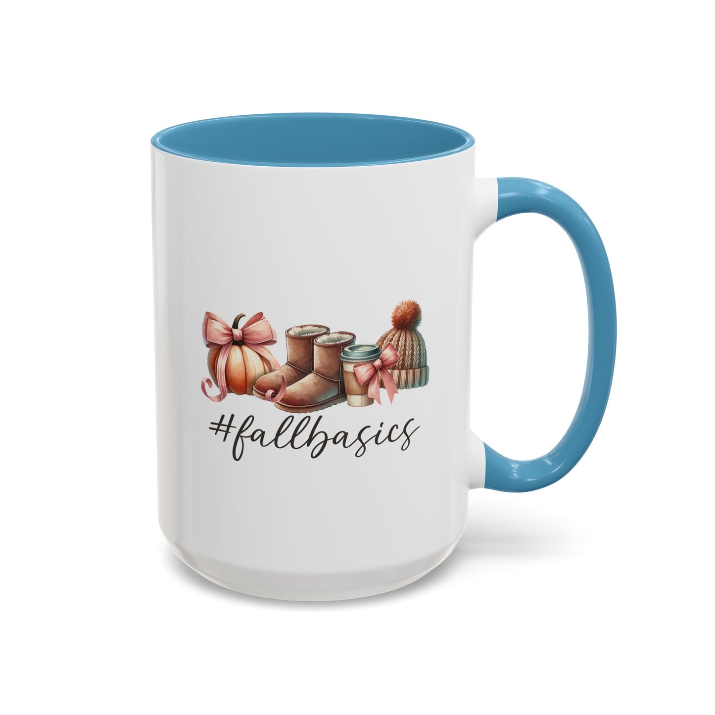 Fall Basics | Fall Lover's Mug | Pumpkin and Latte Mug | Fall Season Mug | Gift for Her | Fall Mug | 11oz Accent Mug | 15oz Accent Mug