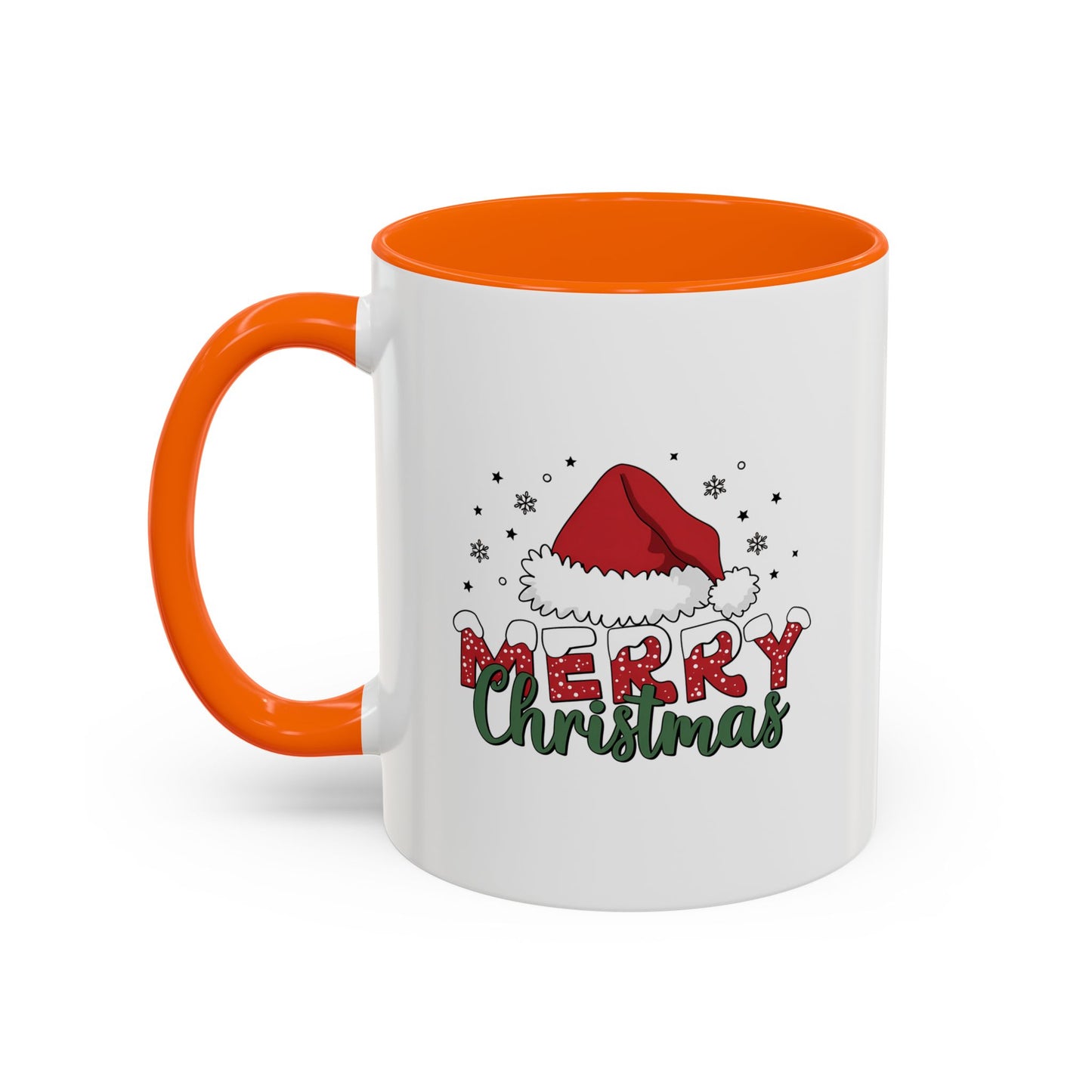 Merry Christmas Santa Hat | Cute Christmas Mug | Christmas Gift | 11oz Accent Mug | 15oz Accent Mug | Gift for Kids | Teen Gitf