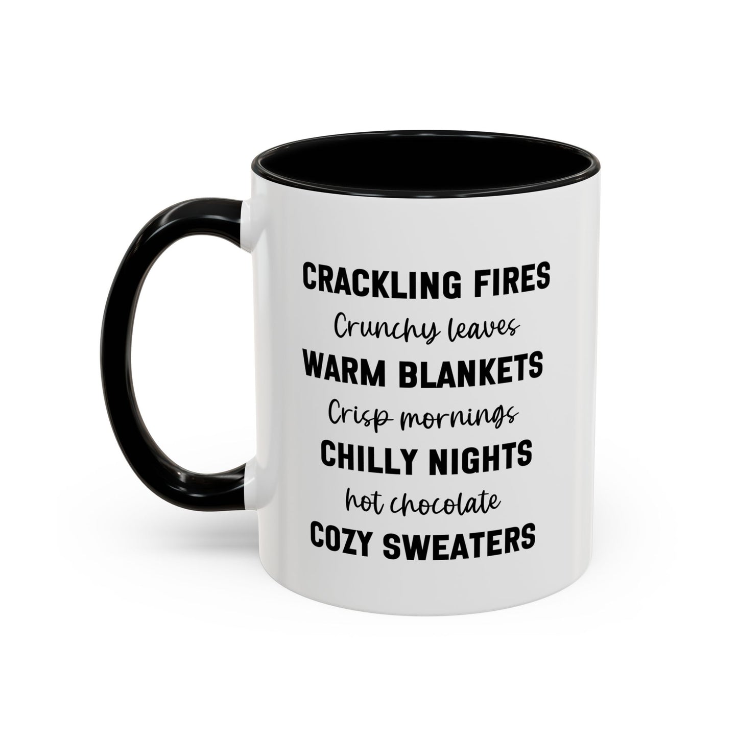 Crackling Fires Crunchy Leaves Fall Vibes Mug | Fall Season Mug | Nature Lover Gift Idea | Fall Mug | 11oz Accent Mug | 15oz Accent Mug